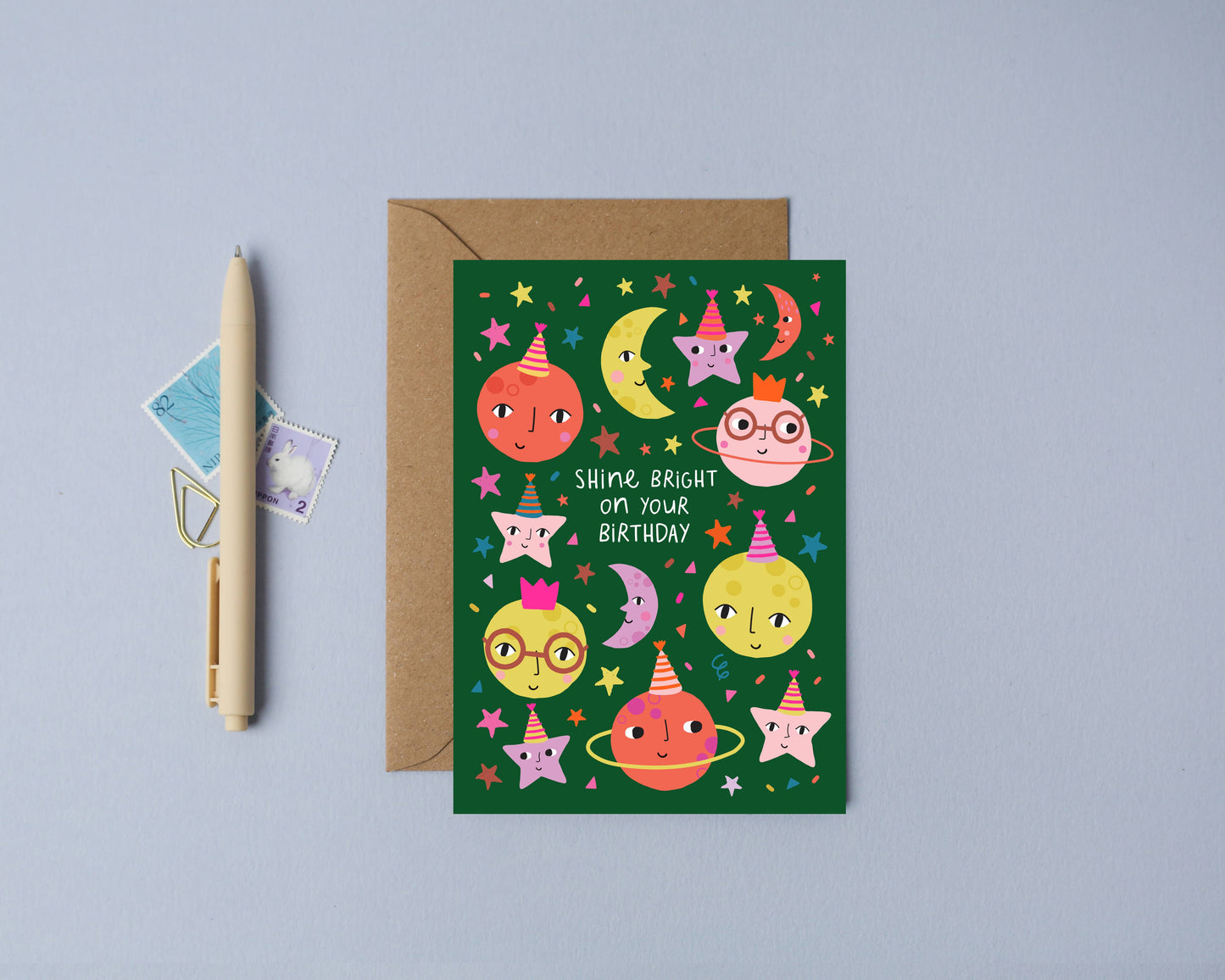 Party Moon and Stars Card | Birthday Card | Kid's Card