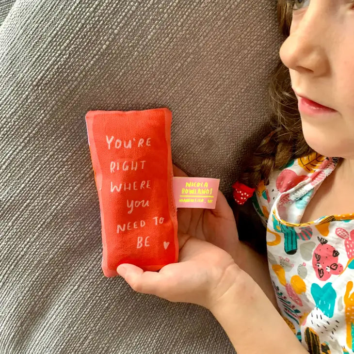 Sensory palm bag: RIGHT WHERE NEED TO BE