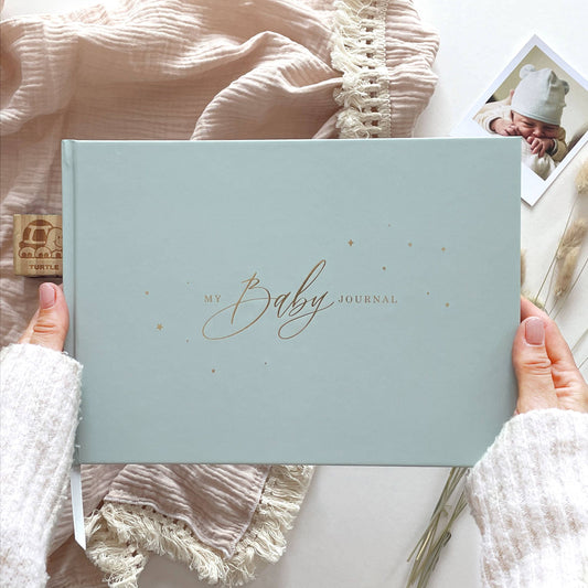 My Baby Journal (Aqua) gift for new parents, keepsake book
