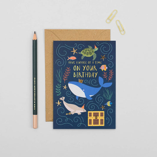Whale of a Time Birthday Card For Kids | Fun Children’s Card