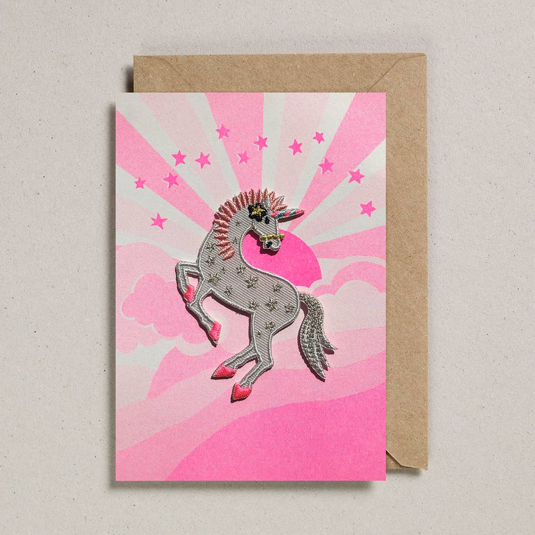 Patch Cards Pink Sunshine Unicorn