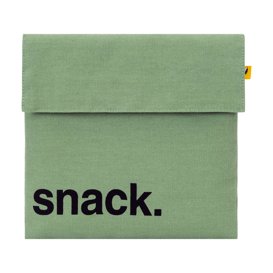 Zip Snack Bag 'Snack' Moss