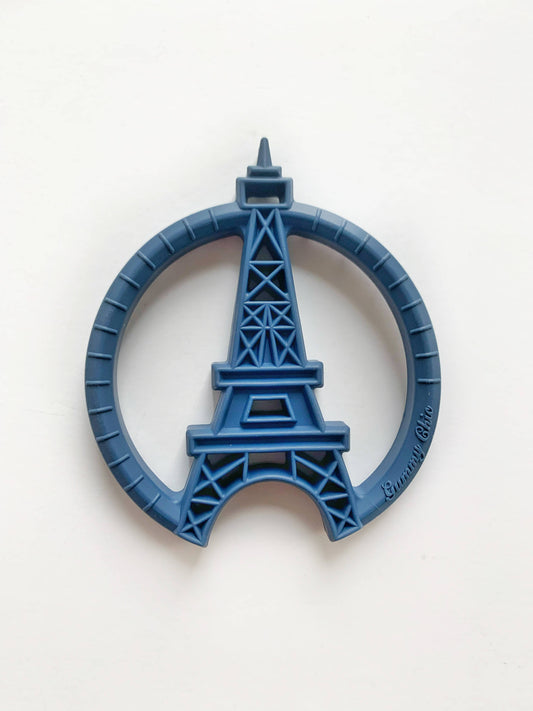 Paris Tower Teether - Navy Blue