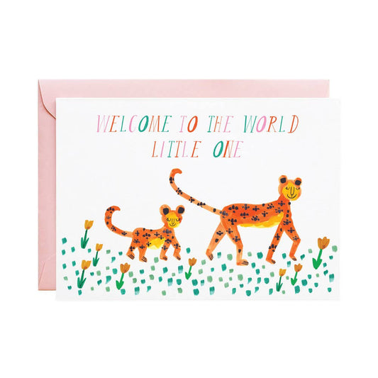 Mummy Leopard - Greeting Card