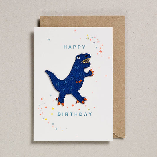 Patch Cards - Blue Dino